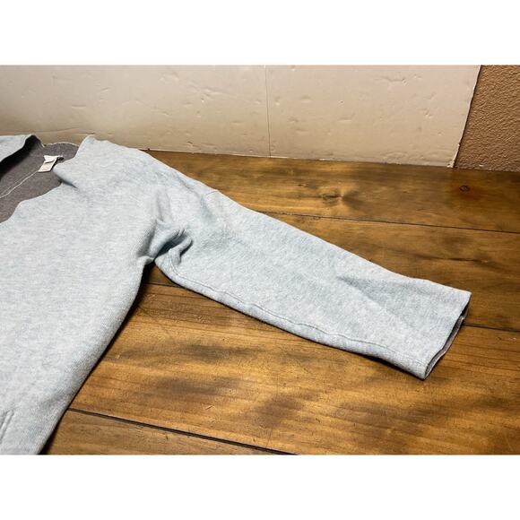 J Jill Reversible Blue/Gray Long Open Front Cardigan Sweater Size XL - Picture 7 of 12